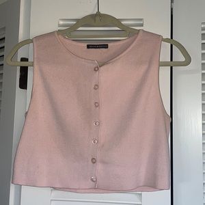 Brandy Melville button up crop tank